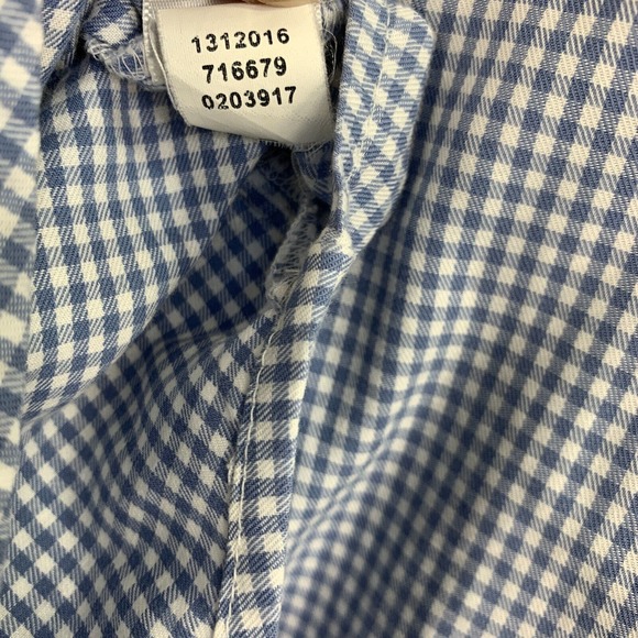 J. Jill Uncommon Threads Button Up Shirt Womens Top L Embroidered Check Roll Tab - Picture 10 of 10